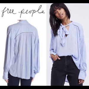 NWT FREE PEOPLE BLUE GEMSTONE BLOUSE